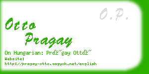 otto pragay business card